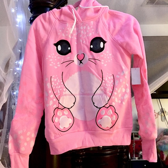 DO NOT BUY! Cute Pink Leopard Print Character Hoddie - Picture 2 of 3